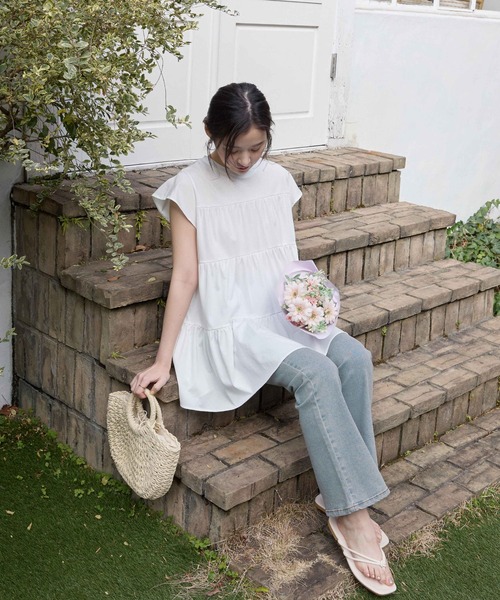 美品　大きいサイズⅣ トゥービーシック　バイカラーティアードチュニック 公式】TO BE CHIC(トゥービーシック)のファッション通販 - SANYO