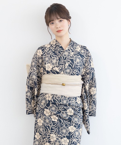 SOUBIEN 夏を彩るレディース浴衣2点セット （浴衣＋帯） SOUBIEN 浴衣 夏を彩るレディース浴衣2点セット （浴衣＋帯