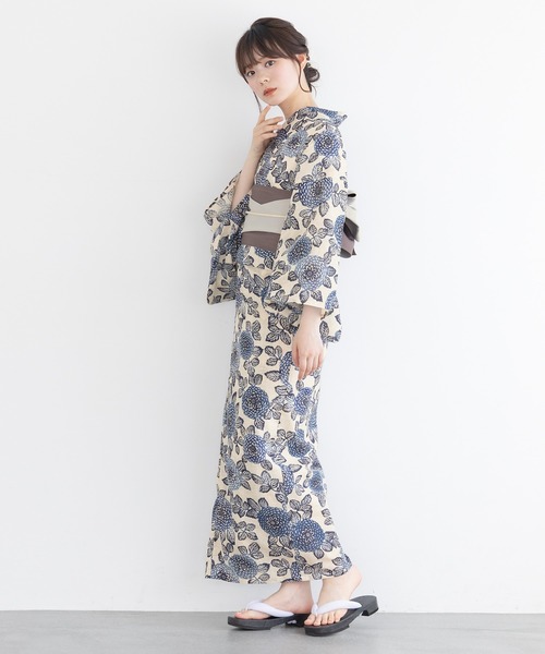 SOUBIEN 夏を彩るレディース浴衣2点セット （浴衣＋帯） SOUBIEN 浴衣 夏を彩るレディース浴衣2点セット （浴衣＋帯