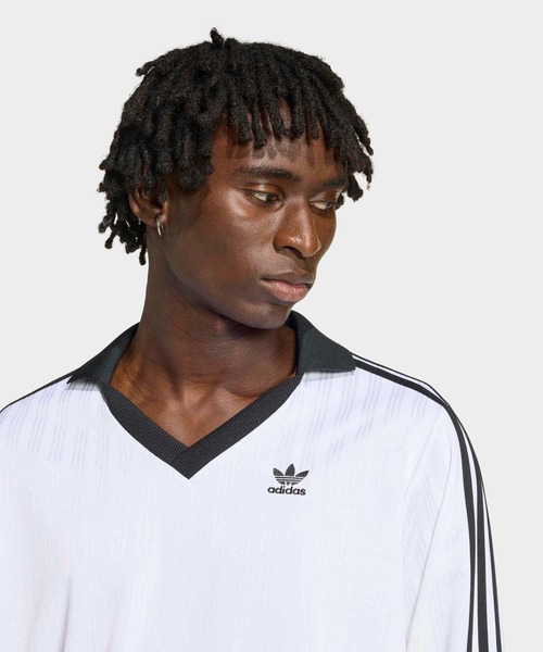adidas（アディダス） tシャツ アディカラー ピケ サッカー長袖Tシャツ