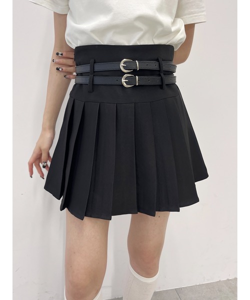 スカート ダブルベルトプリーツスカパン : ZOZOTOWN Yahoo!店 - 通販