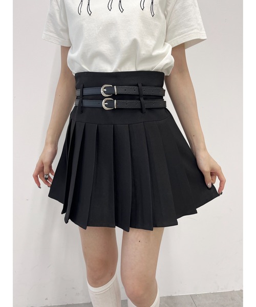 スカート ダブルベルトプリーツスカパン : ZOZOTOWN Yahoo!店 - 通販