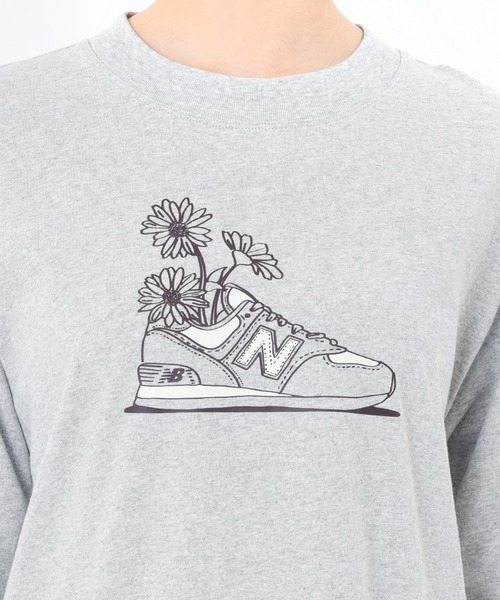 New Balance tシャツ フラワーグラフィックロングスリーブT