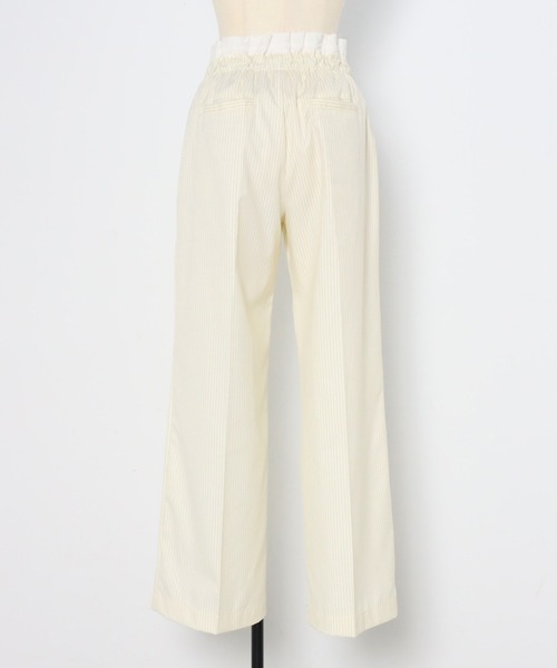 ENC ワイドパンツ パンツ double waist stripe pants / ピンストライプ