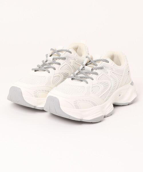 shoes365 スニーカー 「shoes365」メッシュパネル厚底スニーカー