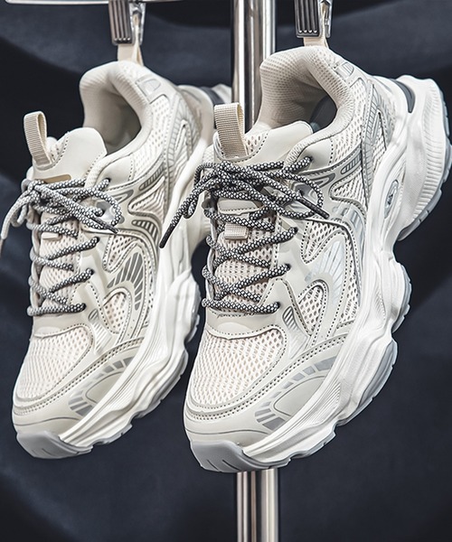 shoes365 スニーカー 「shoes365」メッシュパネル厚底スニーカー