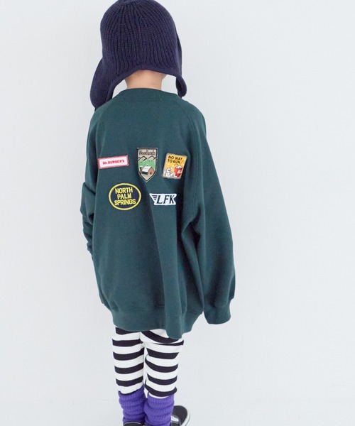 LOWRYS FARM トレーナー バックワッペンウラケプルオーバー