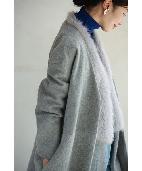 cawaii ベスト ジレ お尻隠れる スッキリ見え ロングファーベスト