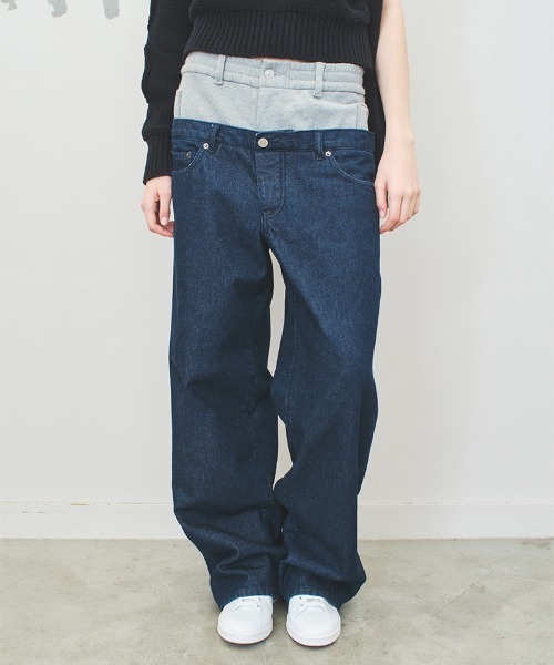 ジーンズ デニム デニムパンツ easy layered denim trousers
