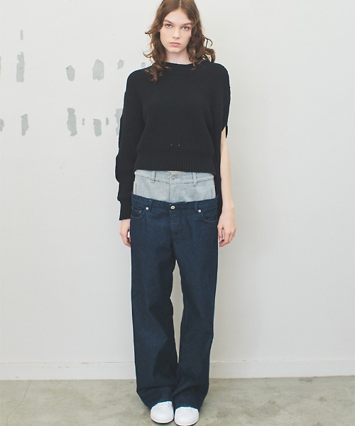 ジーンズ デニム デニムパンツ 「soduk」easy layered denim trousers