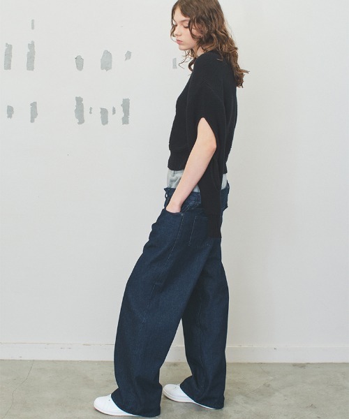 ジーンズ デニム デニムパンツ 「soduk」easy layered denim trousers
