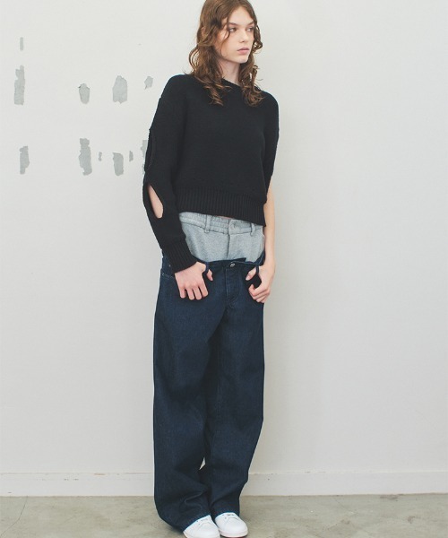 ジーンズ デニム デニムパンツ 「soduk」easy layered denim trousers