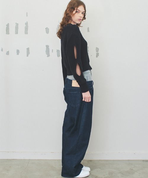 ジーンズ デニム デニムパンツ 「soduk」easy layered denim trousers