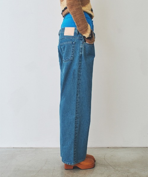パンツ soduk easy layered denim trousers セール】easy layered denim trousers（デニムパンツ）｜soduk