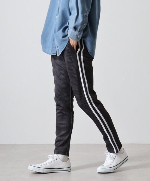 EVOLUTION スラックス Stretch check skinny pants / ストレッチ