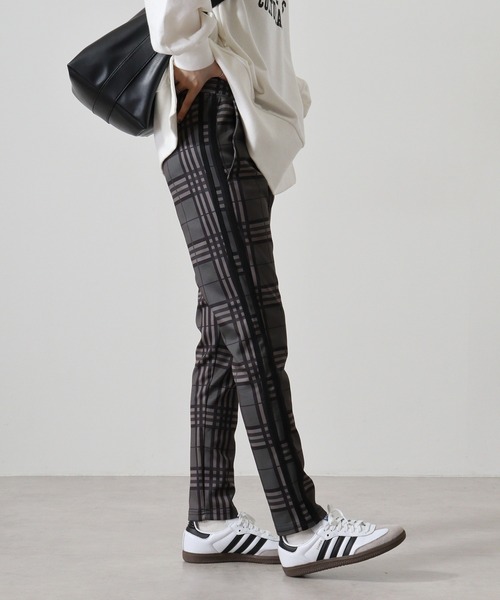 EVOLUTION スラックス Stretch check skinny pants / ストレッチ