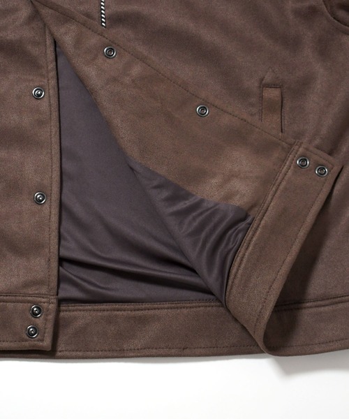 Soupy ブルゾン アウター faux suede western stitch short