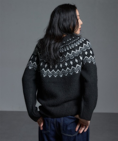 Supreme ブラック ノルディック柄 ニット L 美品】Supreme シュプリーム ニット ブラック 黒 サイズ:M | 22AW THE