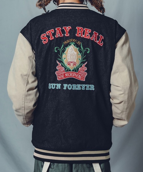 ナインマイクロフォンズ　スタジャン NineMicrophones スタジャン DENIM STADIUM JKT メンズ