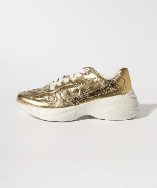 GUESS（ゲス） スニーカー GUESS VITERBO ゴールド 厚底 スニーカー