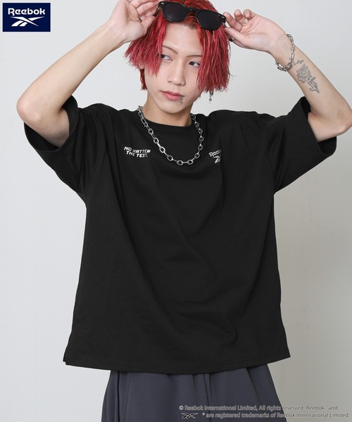Reebok tシャツ 「REEBOK」 シルバープリント ゲームロゴ