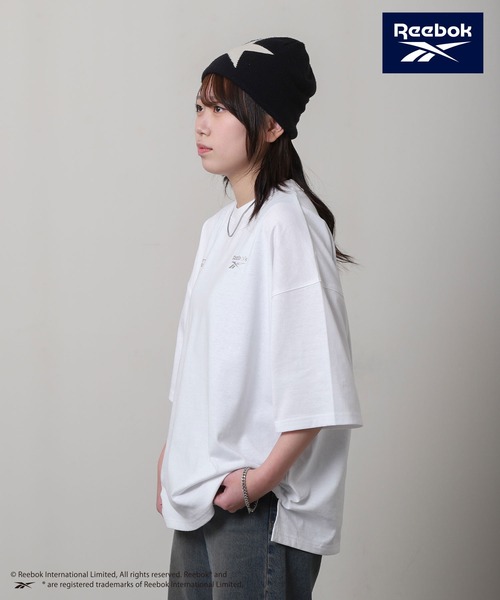 tシャツ REEBOK BASKET Tシャツ レディース Reebok tシャツ Reebok/リーボック 別注 ダブルロゴ刺繍