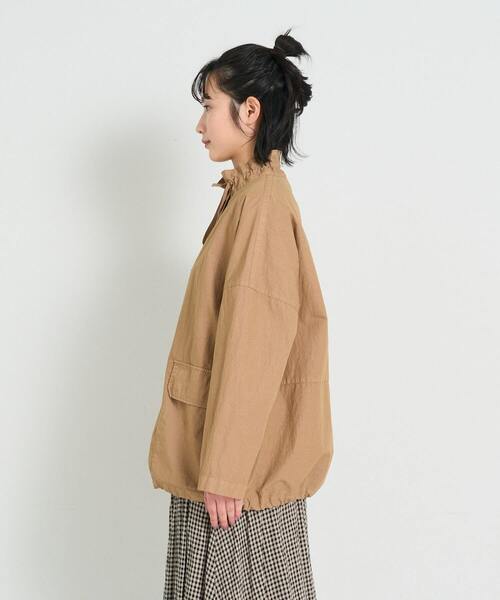 美品　ADIEU TRISTESSE ノーカラーブルゾン ADIEU TRISTESSE ジャケット ノーカラージャケット リーフカット