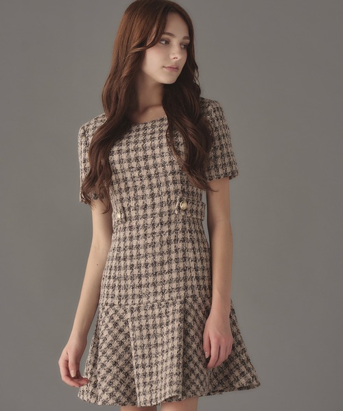 emiriawiz ワンピース Tweed Fantaisie Dress : ZOZOTOWN Yahoo