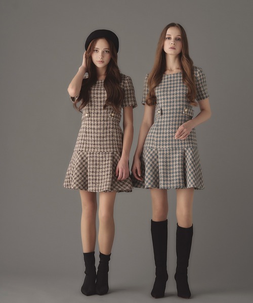 新品　emiriawiz Tweed Dress ワンピース 新品 emiriawiz Tweed Dress ワンピース S