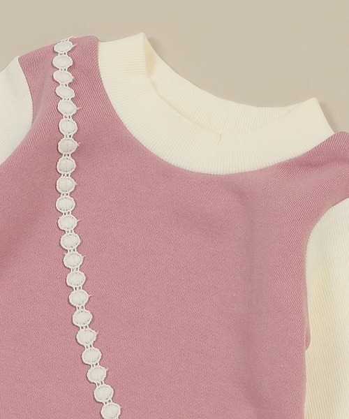 「Love&Peace&Money」 「KIDS」長袖ワンピース 100cm ピンク キッズ_画像3