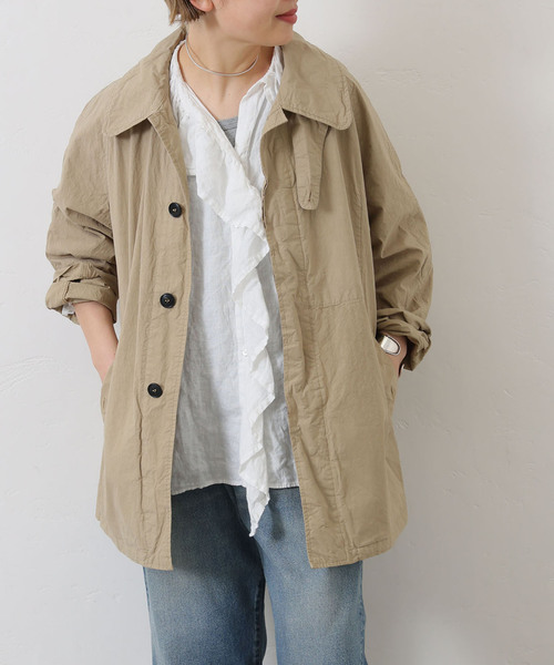 journal standard luxe フレンチリネンフリルTOP ベージュ journal standard luxe フレンチリネンフリルTOP ベージュ