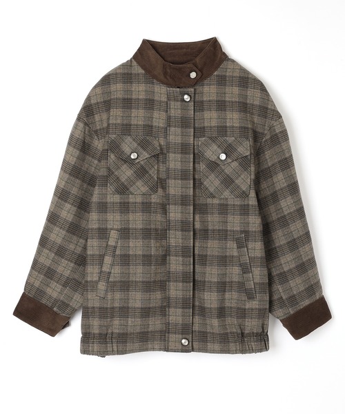 ジャケット・アウター lawgy check stand collar blouson check stand collar blouson / チェックスタンドカラーブルゾン