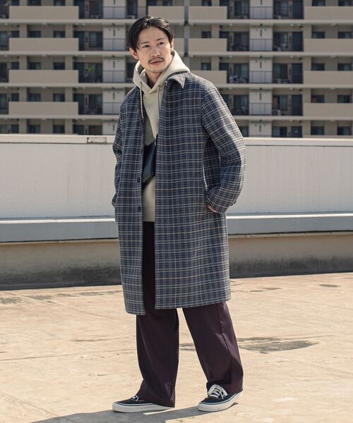 SHIPS（シップス） ステンカラーコート SMALL ネイビー メンズ