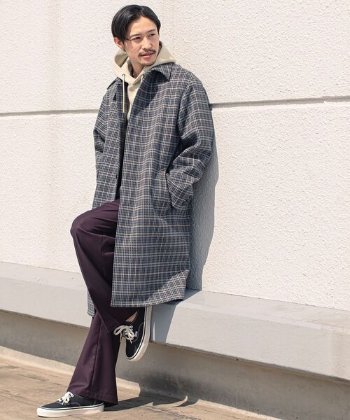 SHIPS（シップス） ステンカラーコート SMALL ネイビー メンズ