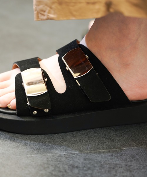 【CAMINANDO】BUCKLE SANDAL37サイズ CAMINANDO サンダル / カミナンド SLIDE BUCKLE PLATFORM SANDAL