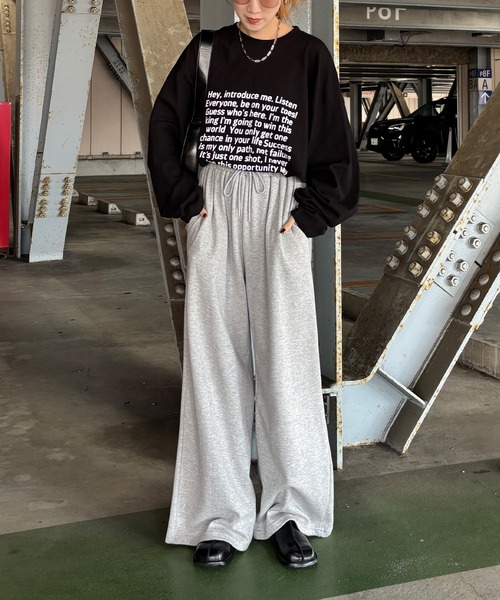 I-SOOK（アイスー） ワイドパンツ スウェットパンツ ジャージ 「ISOOK