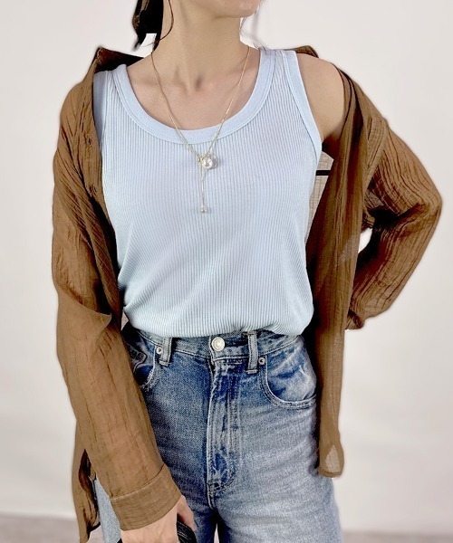 CLOTHY タンクトップ ノースリーブ 「どんなコーデにも合う定番