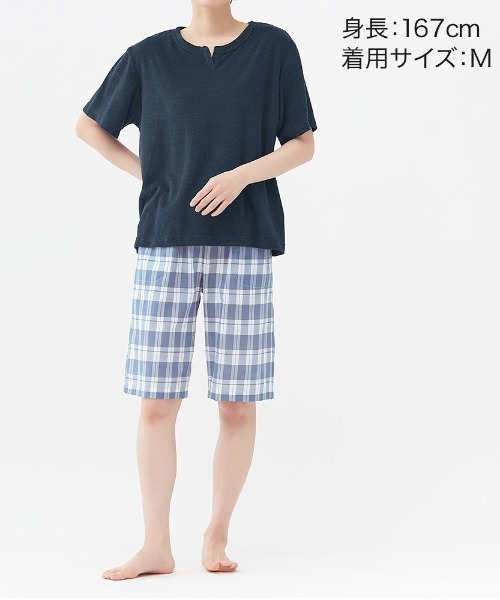 GUNZE パジャマ ルームウェア アセドロン 半袖5分丈パンツ