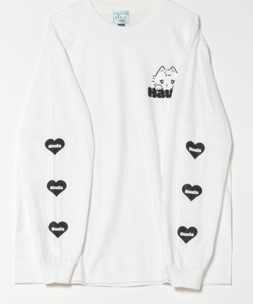 はうるず hauls ご主人様リードBIGロンTEE Tシャツ ホワイト ご主人様リードBIGロンTEE | Hauls