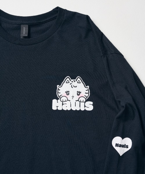 hauls はうるず Tシャツ Hauls はうるず ぽわぽわハートレースBIG TEE オーバーサイズT