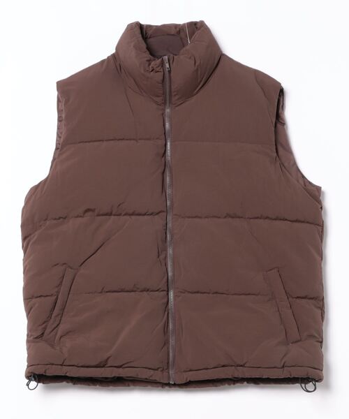 新品未使用タグ付き　YONFA クーコーベスト　（gray brown） coca（コカ） ベスト ジレ フェイクファーベスト ポケット付き