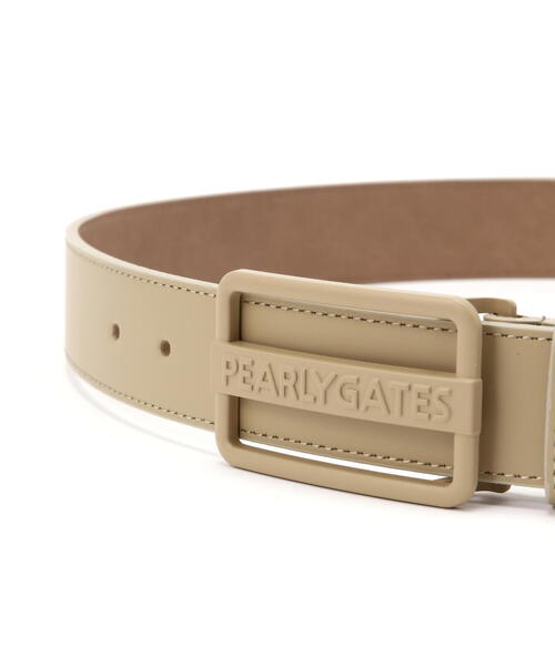 PEARLY GATES ベージュ ベルト PEARLY GATES ベルト 「PEARLY GATES」ステッチワークロゴレザー