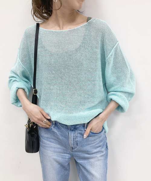 「Spick & Span」 長袖ニット FREE ブルー レディース
