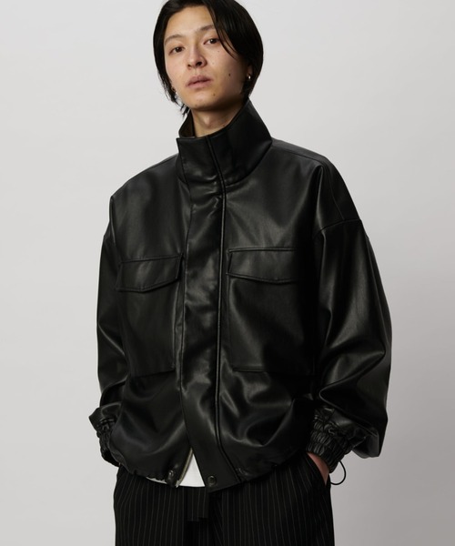 Lui's（ルイス） ジップアップブルゾン 2 ブラック メンズ : ZOZOTOWN