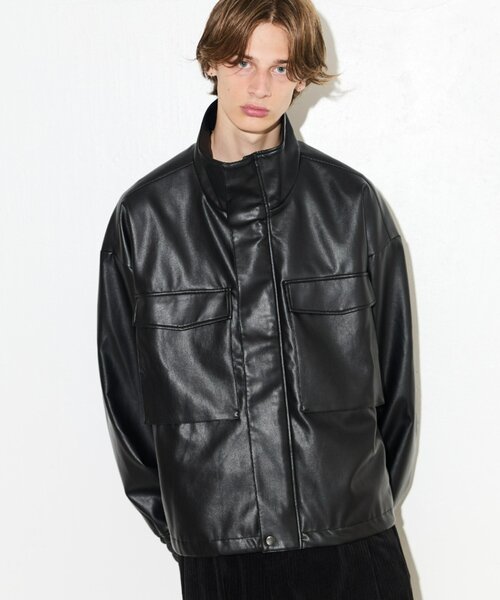 Lui's（ルイス） ジップアップブルゾン 2 ブラック メンズ : ZOZOTOWN