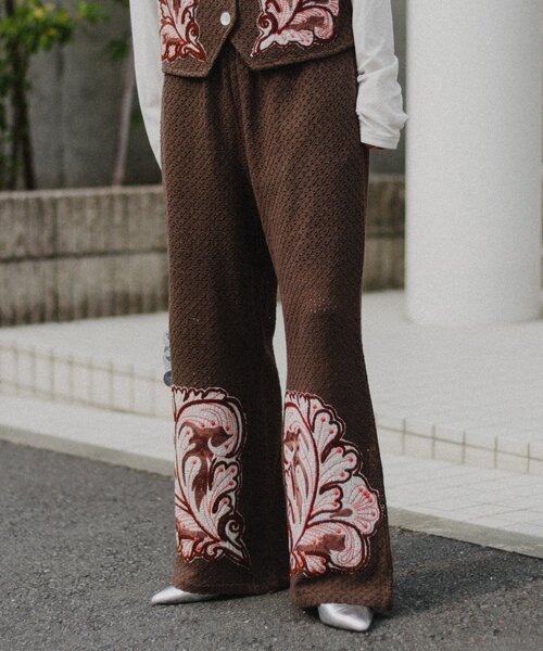 CIAOPANIC TYPY パンツ aguniパッチワーク刺繍パンツ レディース