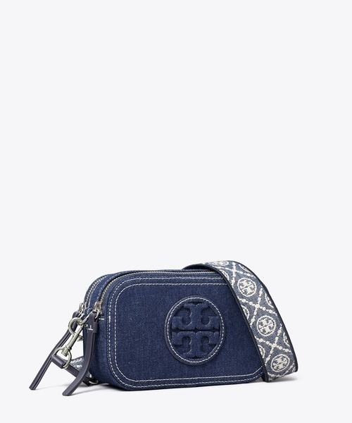TORY BURCH ショルダーバッグ バッグ ミラー デニム ミニクロス