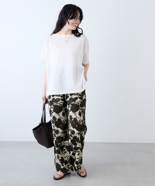 MICA&DEAL ニット セーター シアーハーフスリーブニット