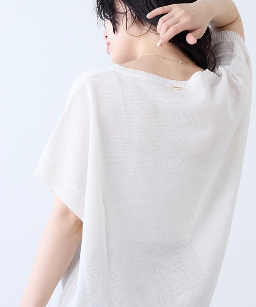 MICA&DEAL ニット セーター シアーハーフスリーブニット