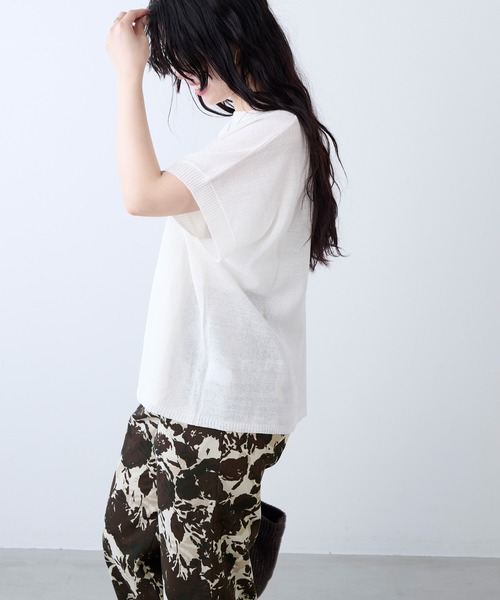 MICA&DEAL シアーハーフスリーブニット MICA＆DEAL｜シアーハーフスリーブニット | Rakuten Fashion
